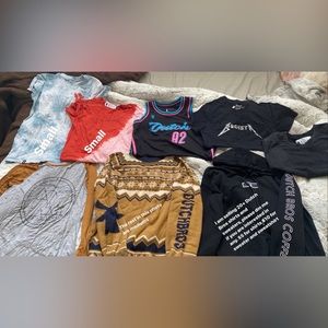 All Dutch Bros Coffee shirts, they are all work appropriate if you work there.